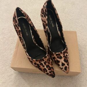 River Island Brown Leopard Heels